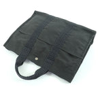 Hermes Her Line Herbag MM Serie Hardware Canvas Tote Handbag Gray — view 4