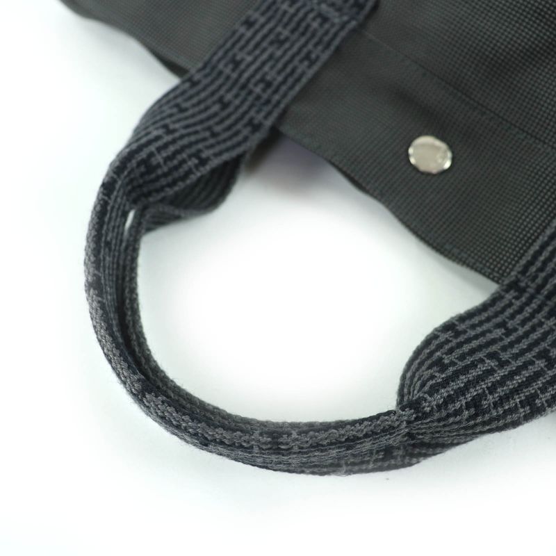 Hermes Her Line Herbag MM Serie Hardware Canvas Tote Handbag Gray — view 5
