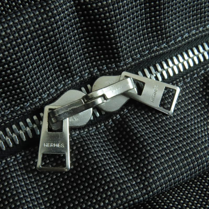 Hermes Her Line Herbag MM Serie Hardware Canvas Tote Handbag Gray — view 9