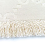Gucci Wool Silk GG Jacquard Large Blanket Shawl Beige 135 180 cm — view 5