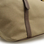 Prada Logo Jacquard Ribbon Tote 2-Way Shoulder Bag Canvas Khaki — view 9