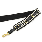 Prada Canapa Tote Bag 2-Way Shoulder Striped Canvas Nero Black — view 8