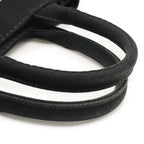 Prada Canapa Tote Bag 2-Way Shoulder Striped Canvas Nero Black — view 4