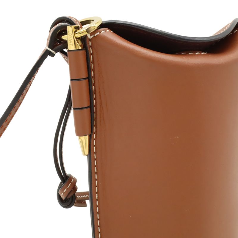 Loewe Anagram Gate Pocket Shoulder Pouch Pochette Calfskin Leather — view 7