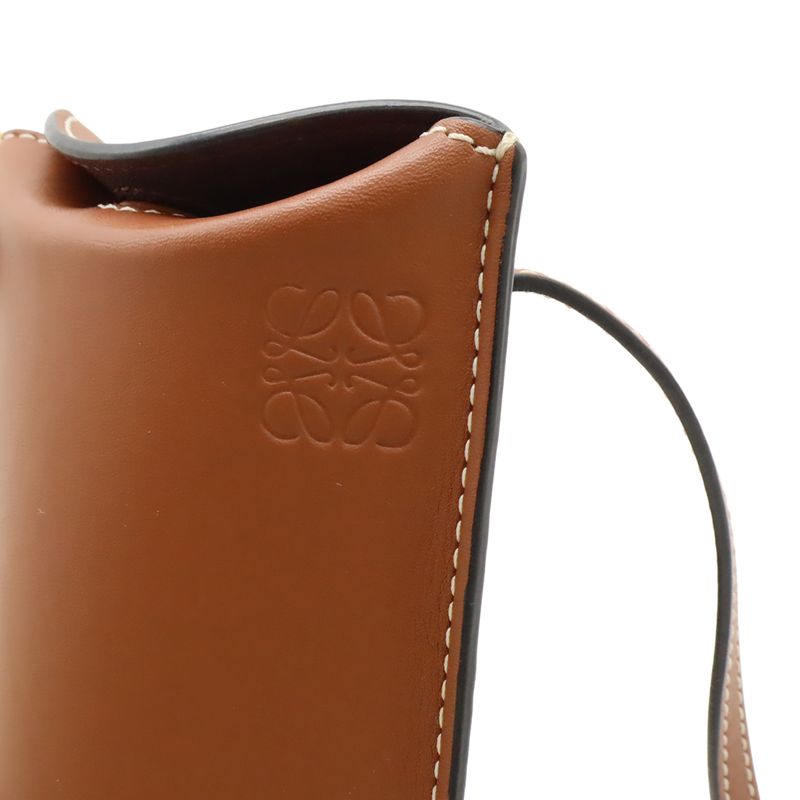 Loewe Anagram Gate Pocket Shoulder Pouch Pochette Calfskin Leather — view 4