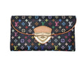 Louis Vuitton Portefeuille Trifold Wallet Grenat Multicolor Leather Gold