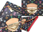 Louis Vuitton Portefeuille Trifold Wallet Grenat Multicolor Leather Gold — view 7