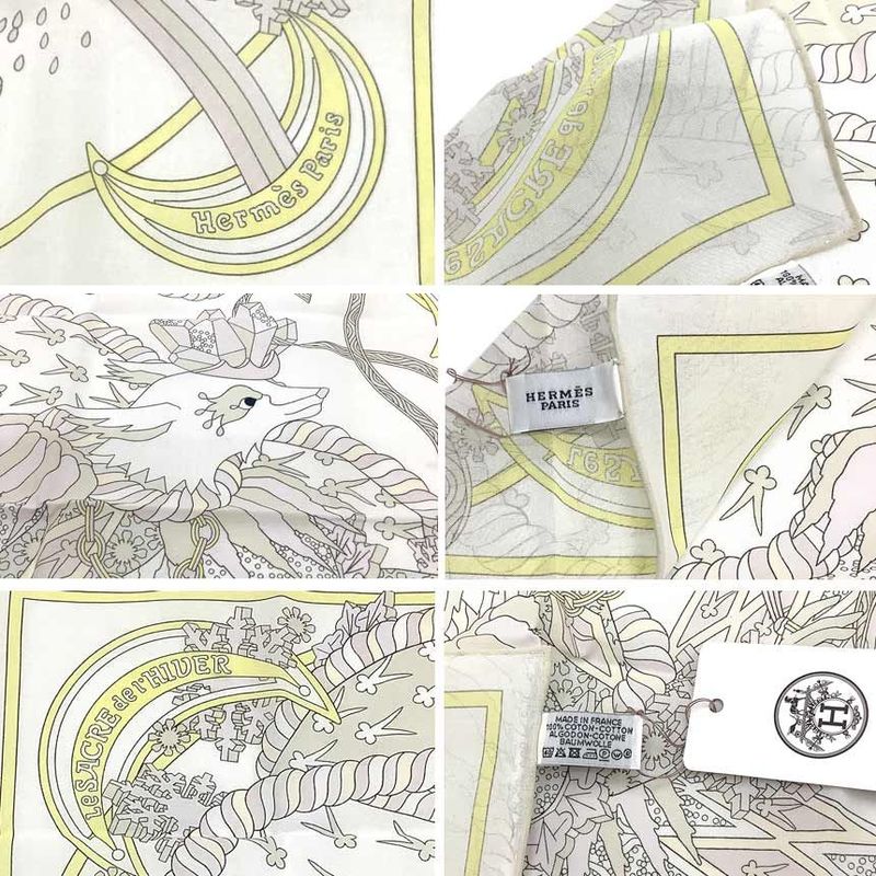 Hermes Handkerchief Le Sacre De I'hiver Winter Festival Bandana Cotton Calais — view 3