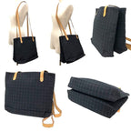 Hermes Amedaba Cabas De Poche Tote Bag Canvas Black — view 2