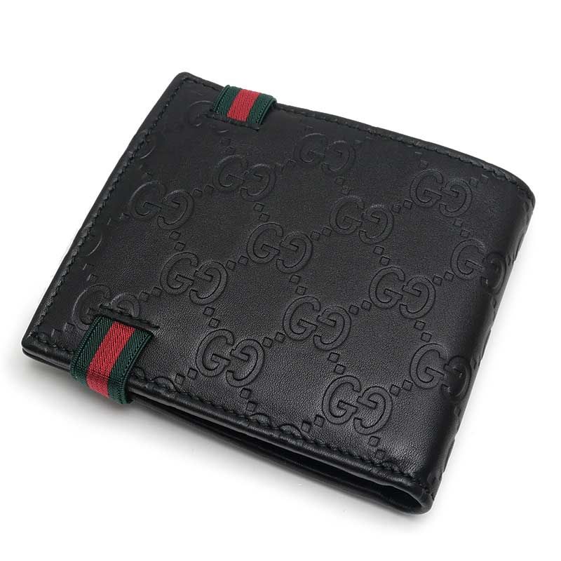 Gucci Bifold Wallet Leather Guccissima Black — view 2