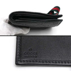Gucci Bifold Wallet Leather Guccissima Black — view 3