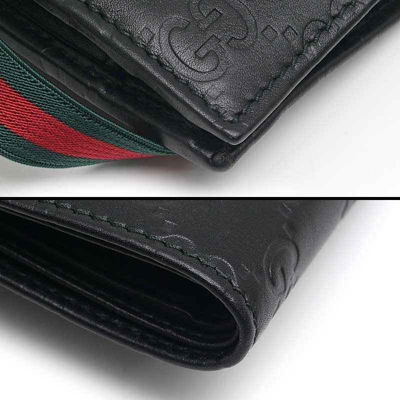 Gucci Bifold Wallet Leather Guccissima Black — view 4