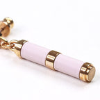 Hermes Earrings Charniere Gold Vaux Swift Mauve Pere Rose Hardware — view 4