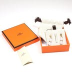 Hermes Earrings Charniere Gold Vaux Swift Mauve Pere Rose Hardware — view 7