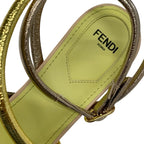 Fendi First Sandals Shoes Leather Metallic Color Strap Metal Heel — view 7