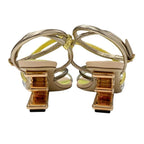 Fendi First Sandals Shoes Leather Metallic Color Strap Metal Heel — view 5