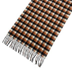 Christian Dior Muffler Wool Brown White Black Shawl Signature Logo Check Scarf — view 4