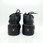 Louis Vuitton Bobur Line Loafers Leather Shoes Black Brown Derby — view 5