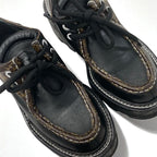 Louis Vuitton Bobur Line Loafers Leather Shoes Black Brown Derby — view 9