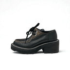 Louis Vuitton Bobur Line Loafers Leather Shoes Black Brown Derby — view 3