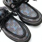 Louis Vuitton Bobur Line Monogram Loafers Leather Shoes Black Multicolor — view 9
