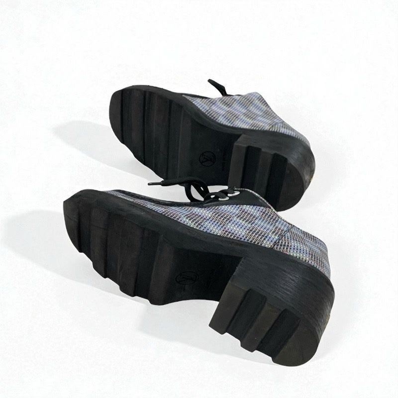 Louis Vuitton Bobur Line Monogram Loafers Leather Shoes Black Multicolor — view 6