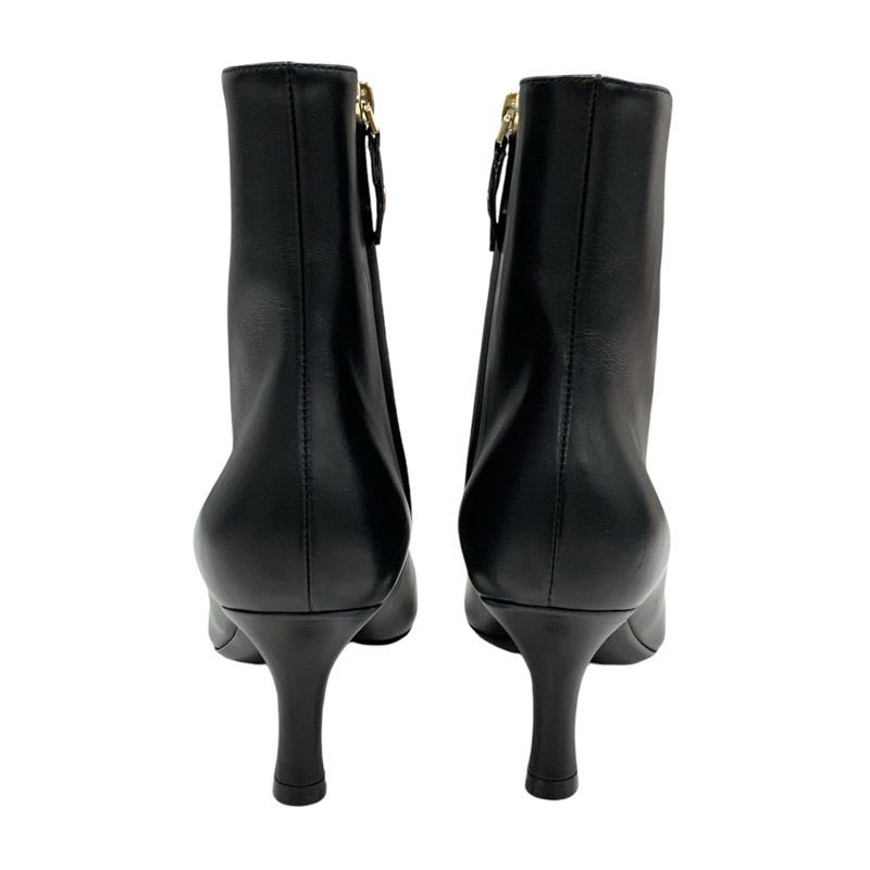 Louis Vuitton Rotary Line Boots Short Shoes Leather Black Gold Logo — view 5