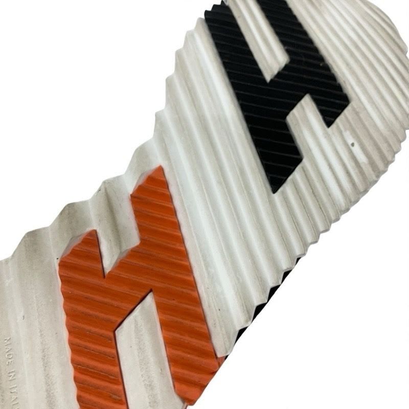 Hermes Bouncing Sneakers Shoes Suede Mesh Black White Orange — view 8