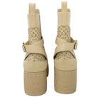 Louis Vuitton Laurie Line Monogram Boots Short Shoes Leather Suede Beige — view 5