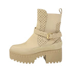 Louis Vuitton Laurie Line Monogram Boots Short Shoes Leather Suede Beige — view 3
