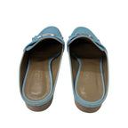 Hermes Rivoli Sandals Shoes Leather Light Blue Silver Hhardware Constance — view 4