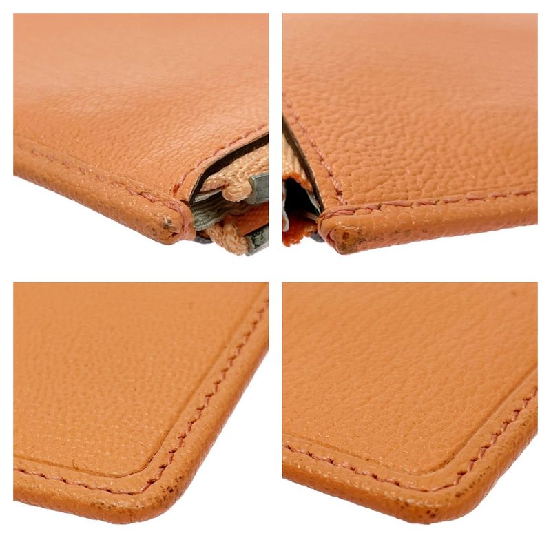 Loewe Leather Anagram Pouch Orange — view 5
