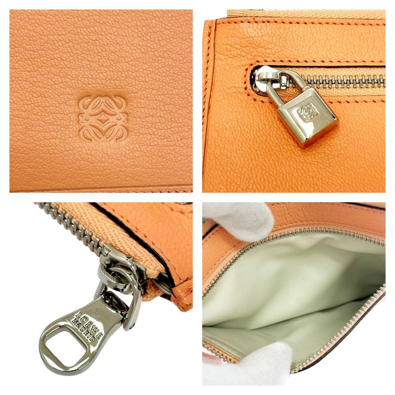 Loewe Leather Anagram Pouch Orange — view 6