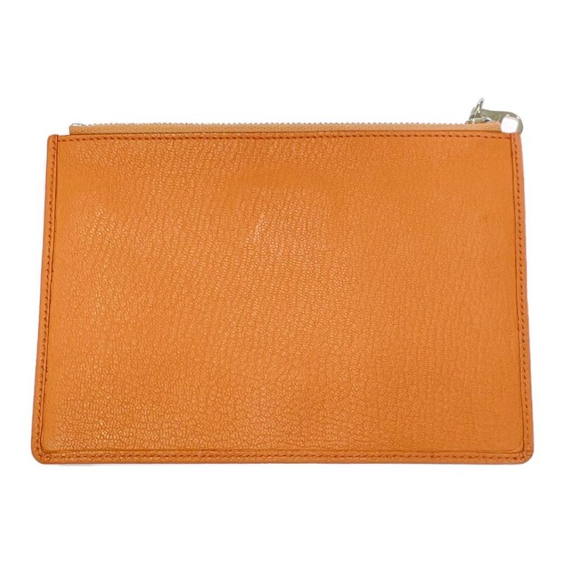 Loewe Leather Anagram Pouch Orange — view 4