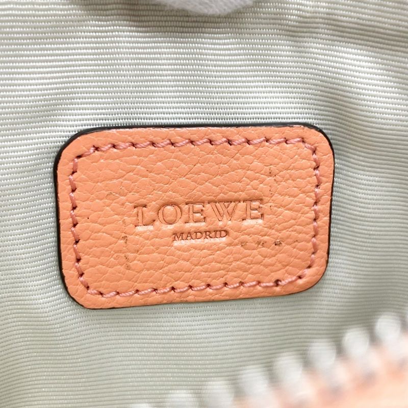 Loewe Leather Anagram Pouch Orange — view 8
