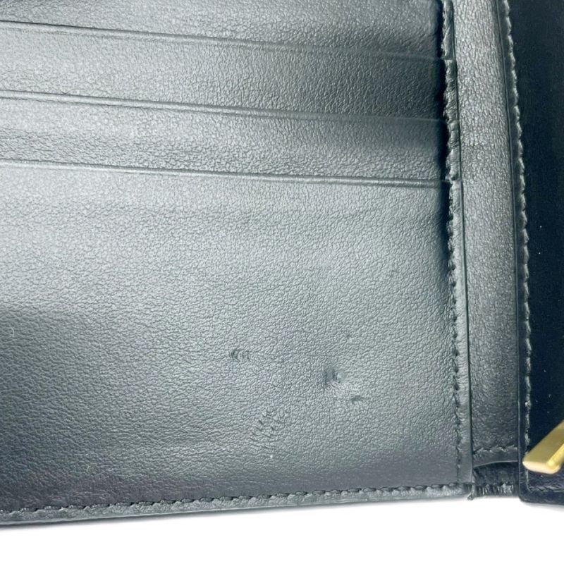 Celine Leather Bifold Wallet Strap Black — view 8