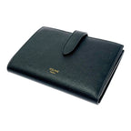 Celine Leather Bifold Wallet Strap Black — view 4