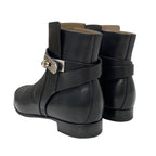 Hermes Neo Boots Short Shoes Leather Black Silver Kelly Hardware — view 4