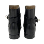 Hermes Neo Boots Short Shoes Leather Black Silver Kelly Hardware — view 5