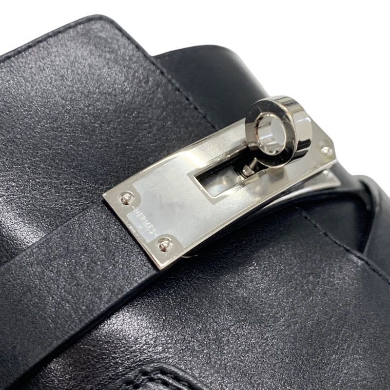 Hermes Neo Boots Short Shoes Leather Black Silver Kelly Hardware — view 9