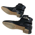 Hermes Neo Boots Short Shoes Leather Black Silver Kelly Hardware — view 6