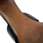Christian Dior 30 Montaigne Sandals Shoes Leather Black Gold Logo Mules — view 8