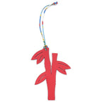 Hermes Bag Charm Petit Ash Bamboo Vaux Epson Togo Red and Brown — view 3