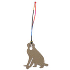 Hermes Bag Charm Petit Ash Sal Vaux Epson Togo Grey and Navy Blue Monkey — view 3
