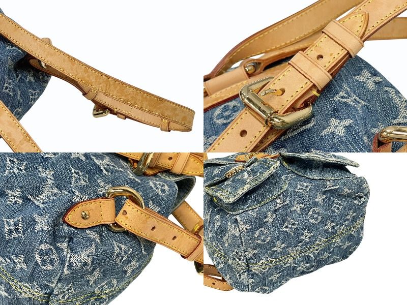 Louis Vuitton Mini Backpack a Dos PM Monogram Denim Indigo Gold — view 6