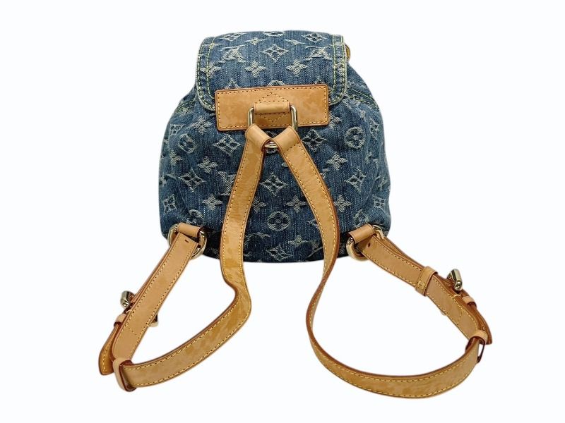 Louis Vuitton Mini Backpack a Dos PM Monogram Denim Indigo Gold — view 2