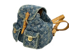 Louis Vuitton Mini Backpack a Dos PM Monogram Denim Indigo Gold — view 4