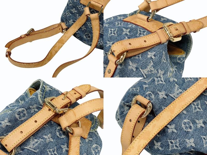 Louis Vuitton Mini Backpack a Dos PM Monogram Denim Indigo Gold — view 5