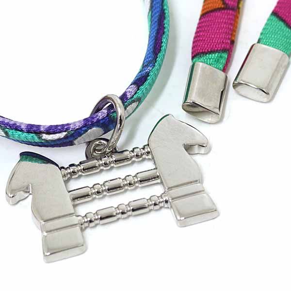 Hermes Silk Bracelet Choker Charm 2017 Paris Main Store Limited Not Released — view 5