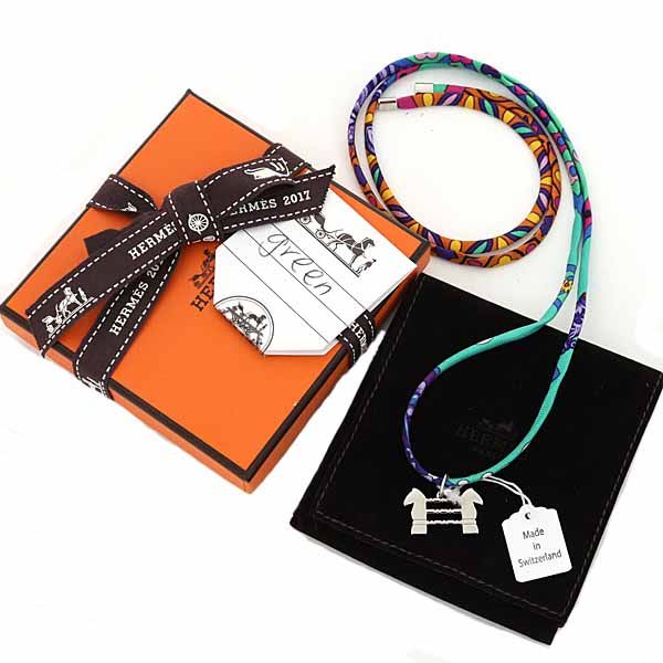 Hermes Silk Bracelet Choker Charm 2017 Paris Main Store Limited Not Released — view 3
